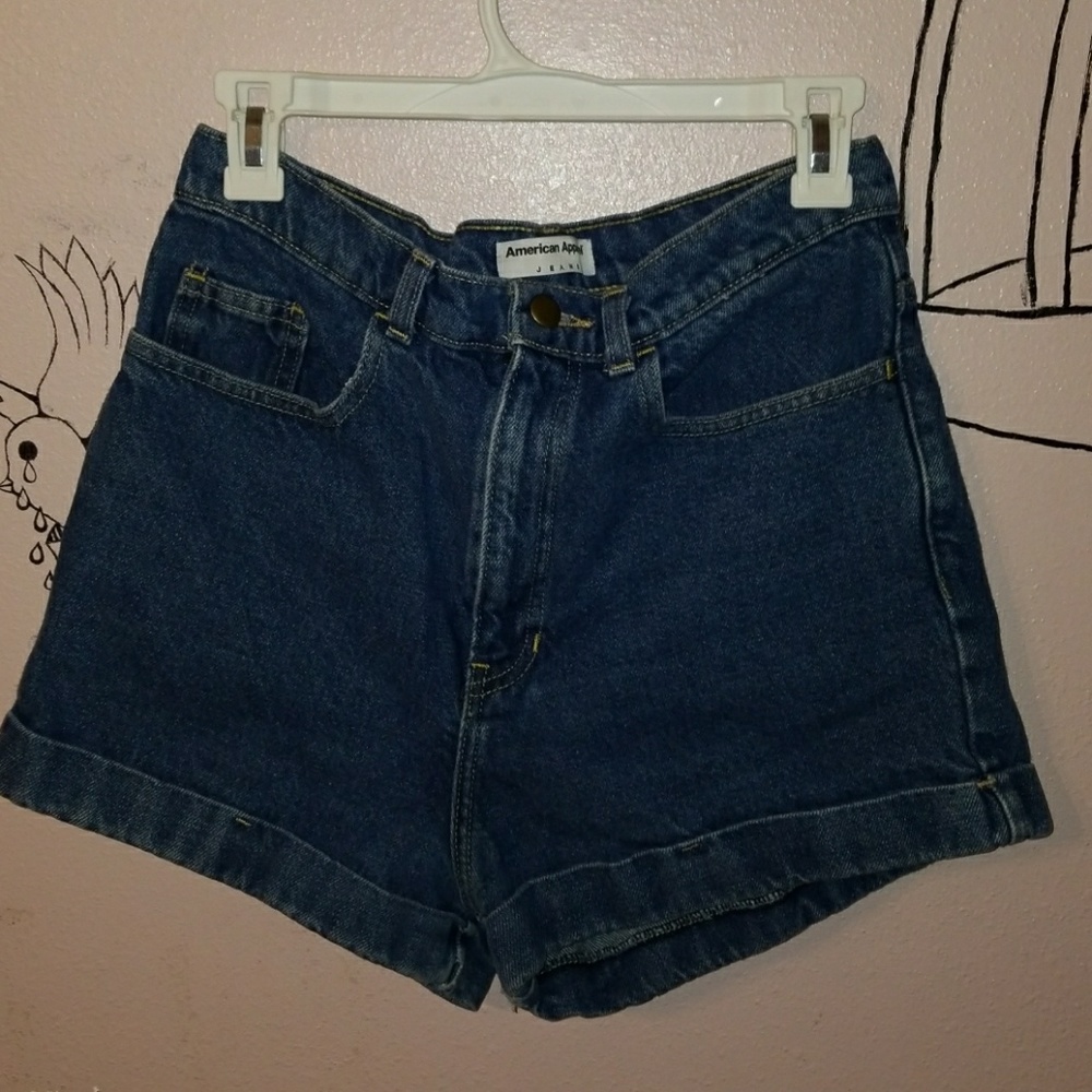 American apparel high waisted shorts
